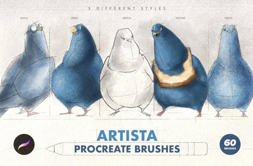 Artista Procreate Sketch Brushes